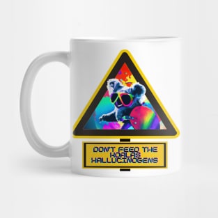 Don't Feed the Rainbow Retro Beach Koala Hallucinogens Mug